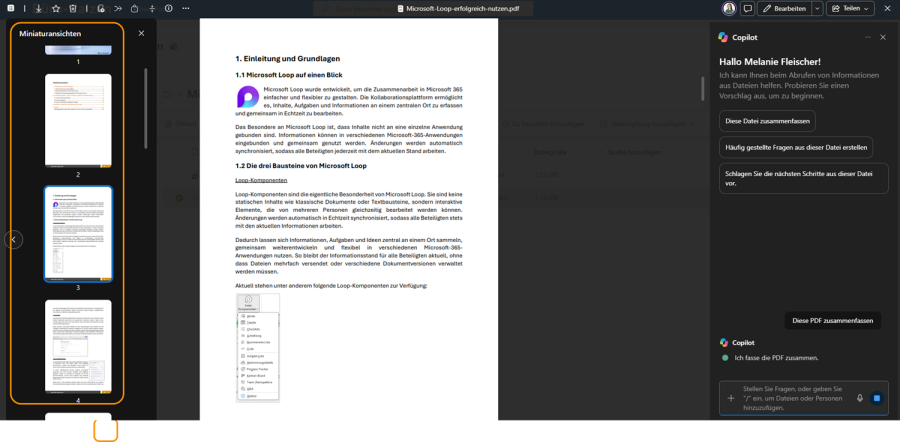 Neue PDF-Ansicht SharePoint OneDrive
