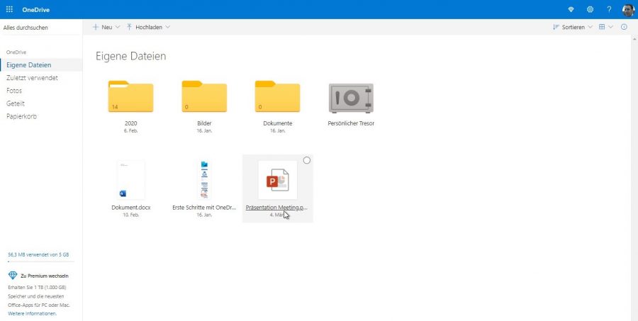 onedrive-login-startseite