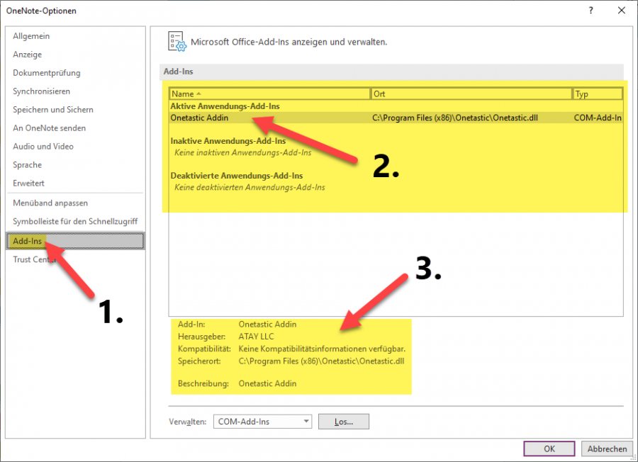 onenote-add-ins-detailinformationen