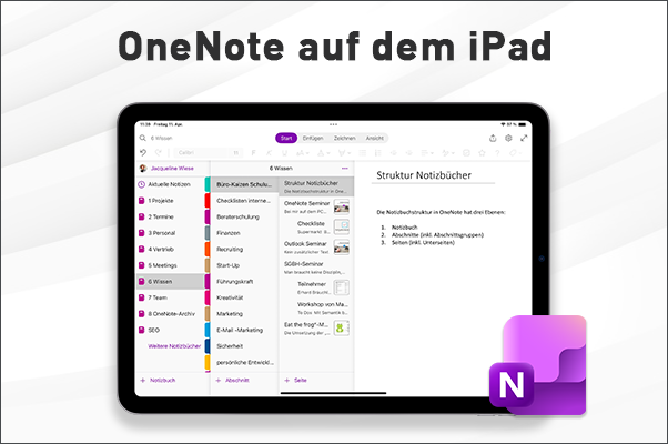 OneNote auf dem iPad nutzen.