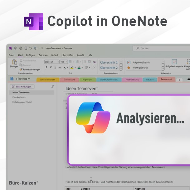 Mit dem OneNote-Copilot schnell und effizient dokumentieren.