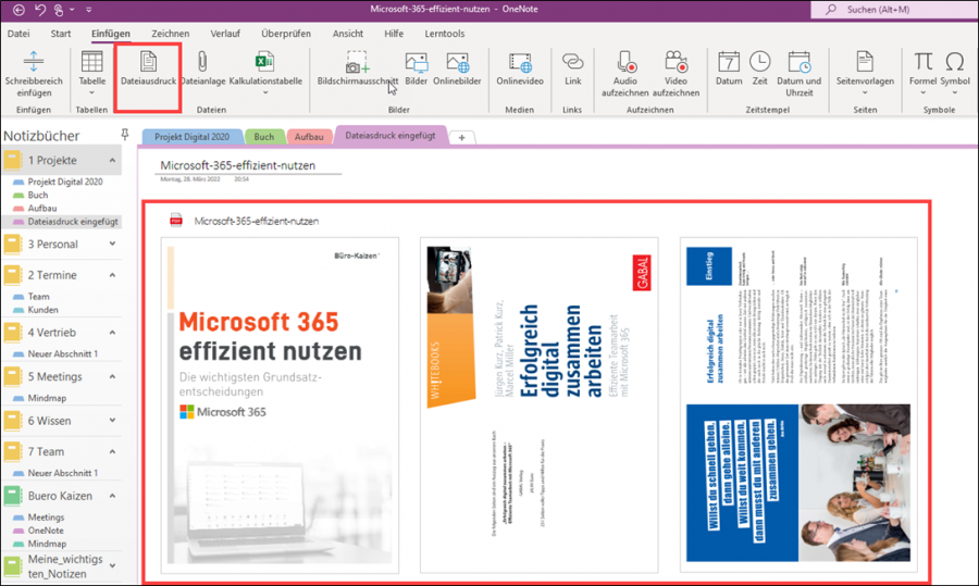 OneNote Inhalte erstellen und einfügen: Schritt für Schritt