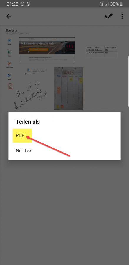 OneNote drucken mit Windows, Android, iPad und iPhone | Büro-Kaizen