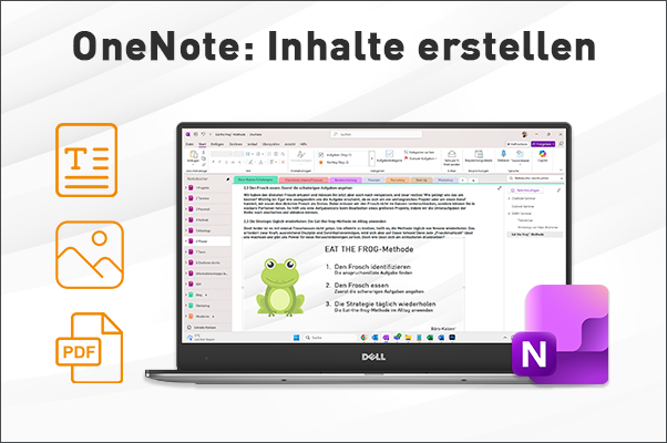 Inhalte erstellen in OneNote.