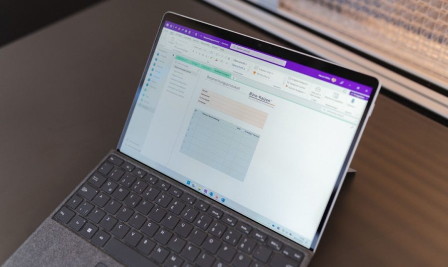 OneNote Besprechungsprotokoll: Während eines Meetings können Sie in OneNote Protokoll führen. 