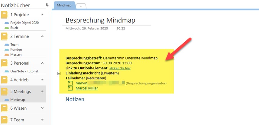 onenote-mindmap-besprechungsdetails-eingefuegt