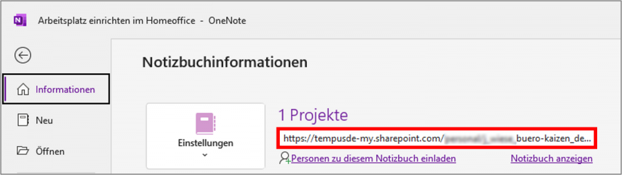 Wenn Sie ein OneNote-Notizbuch löschen möchten, müssen Sie zuvor den Speicherort herausfinden.