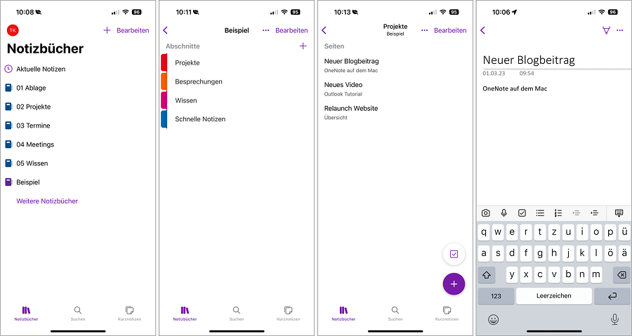 OneNote Smartphone App