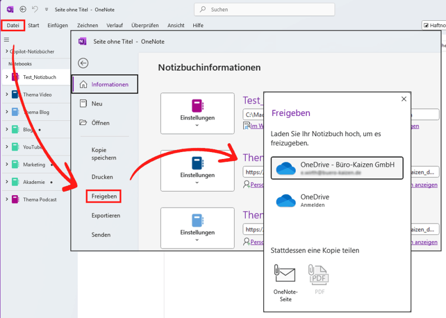 OneNote synchronisieren