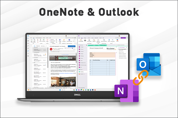 OneNote und Outlook miteinander verbinden.