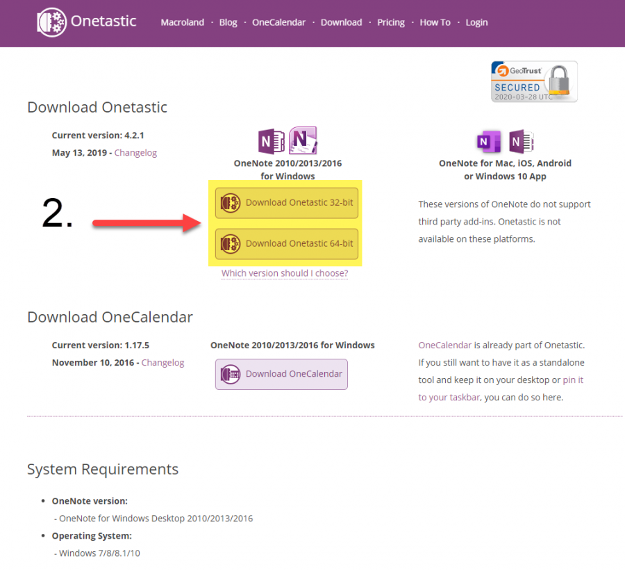 onetastic-auswahl-der-installationsdatei-je-nach-onenote-version