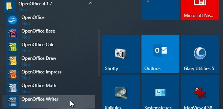 open-office365-windows-startmenue