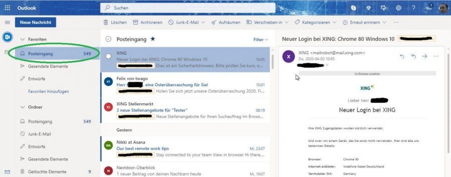 outlook-anmelden-postfach-nach-synchronisation