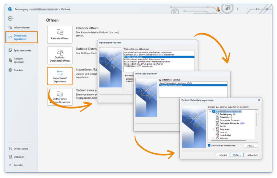 Outlook Archiv anlegen: PST-Datei anlegen