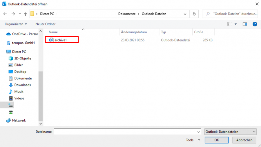 outlook-archivierte-datei
