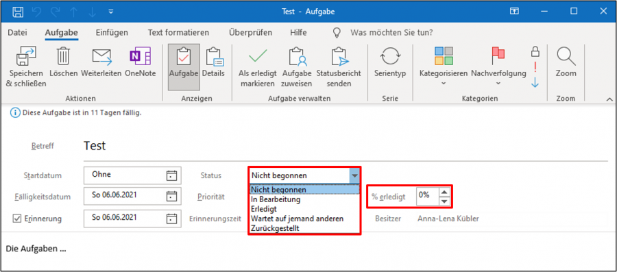 outlook-aufgabe-status