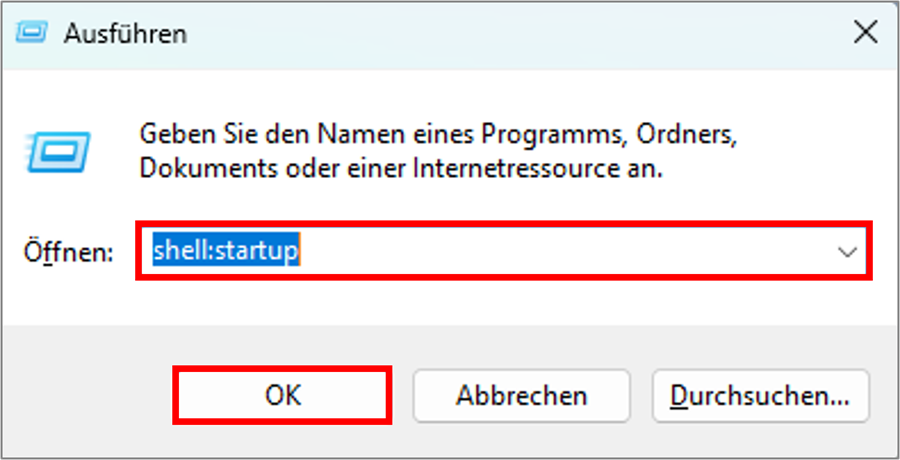 Outlook Autostart aktivieren mittels Autostart-Ordner.