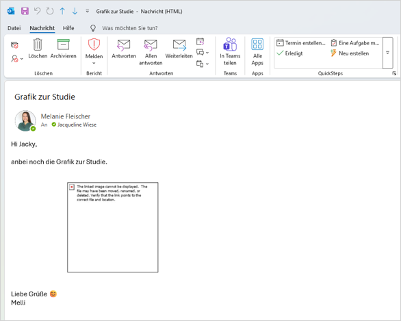 Klassisches Outlook Bildanzeige gestört