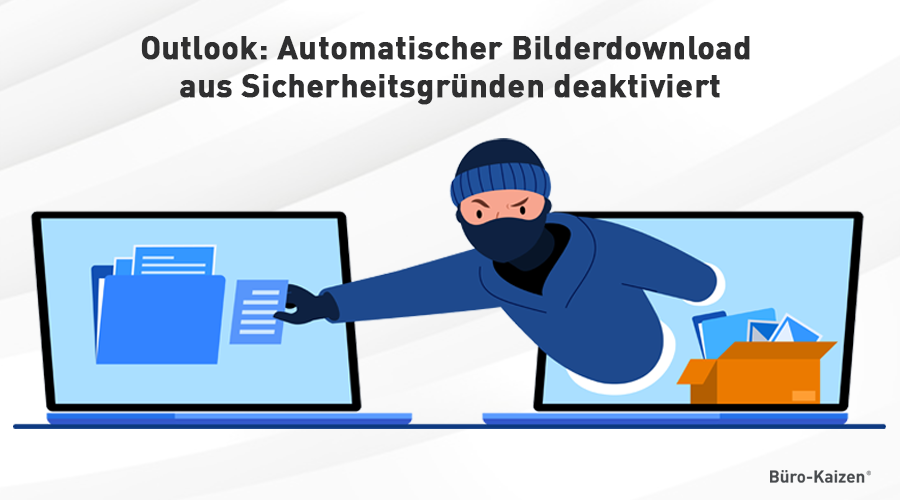 Wegen der Sicherheit werden Bilder in Outlook nicht automatisch heruntergeladen.