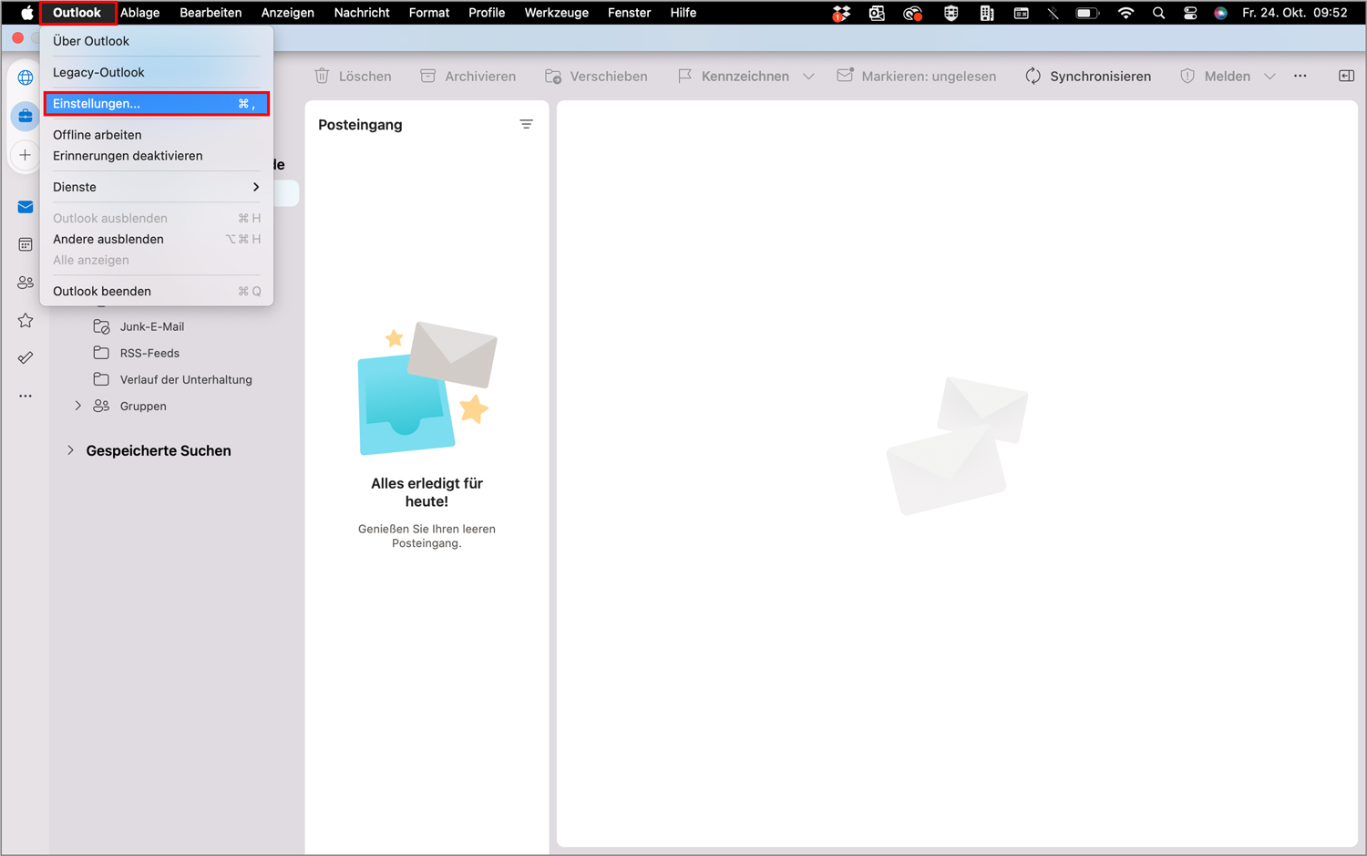 Outlook einrichten Mac
