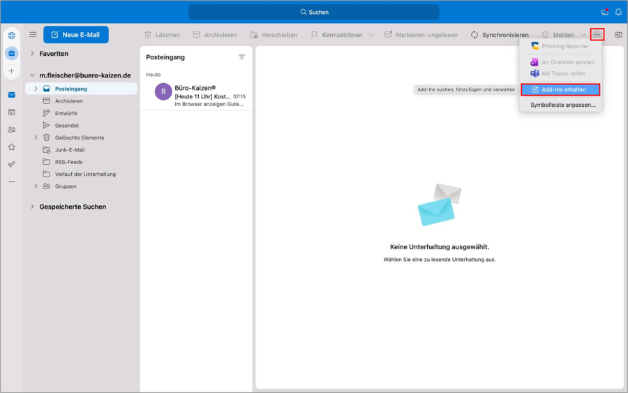Outlook für Mac Add Ins