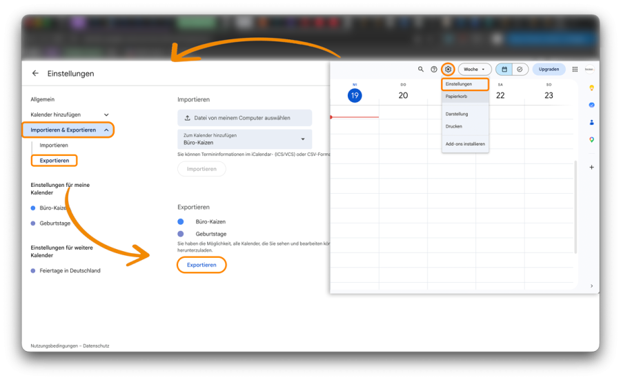 Outlook Google-Kalender synchronisieren 
