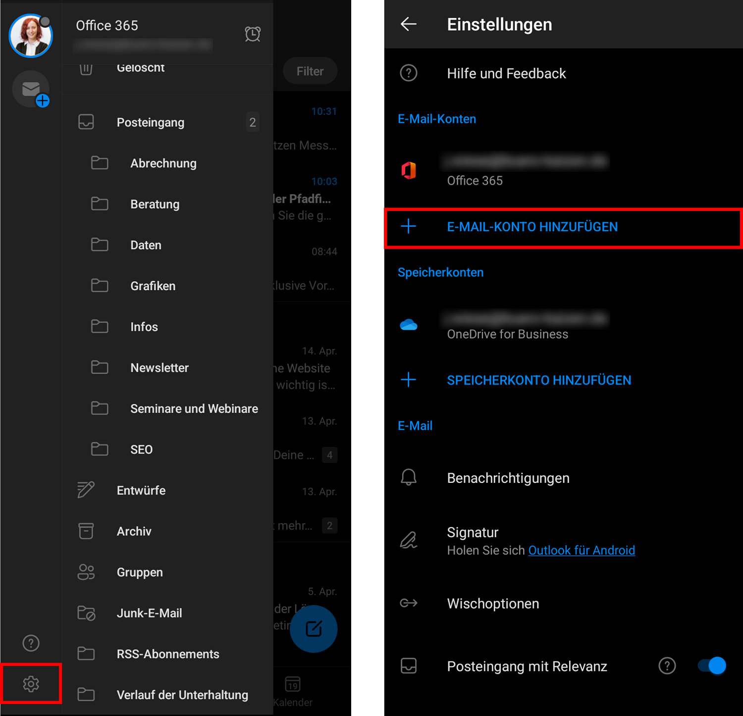 Sie können Ihren Outlook Kalender für Android auch mit der Outlook-App synchronisieren.