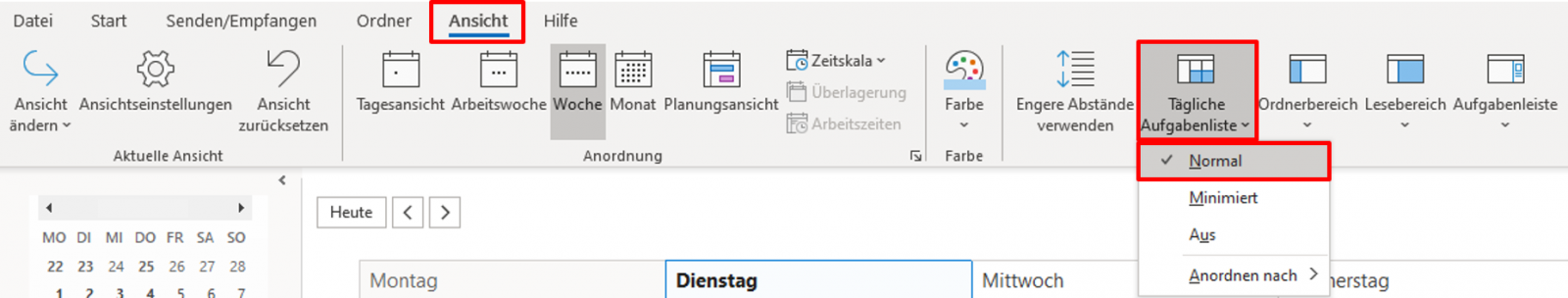Outlook Aufgaben im Kalender anzeigen – so geht´s
