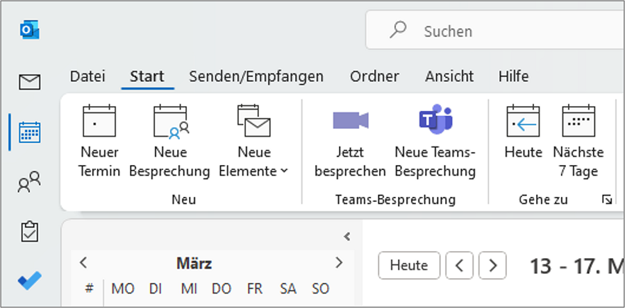 Neuer Termin im Outlook Kalender