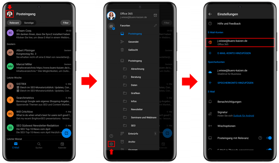 Outlook Kontakte mit Android synchronisieren  Büro-Kaizen