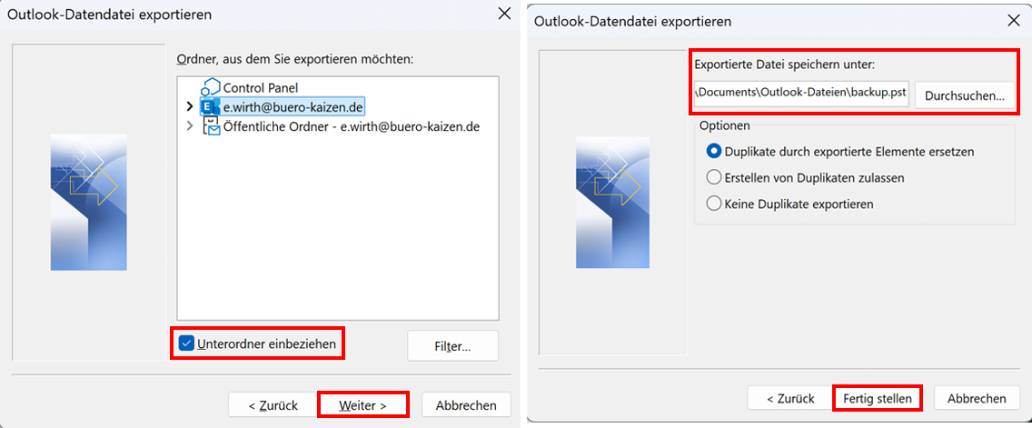 Outlook-Kontakte synchronisieren