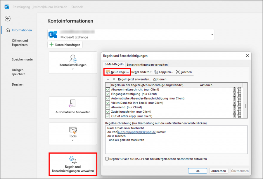 email in outlook zurückrufen
