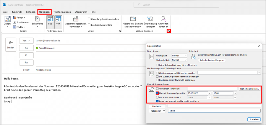 Outlook Mail zurückrufen - Schritt für Schritt! | Büro-Kaizen