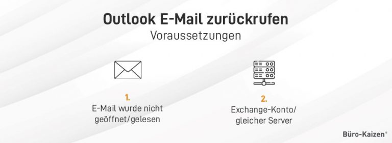 Outlook Mail zurückrufen - Schritt für Schritt! | Büro-Kaizen