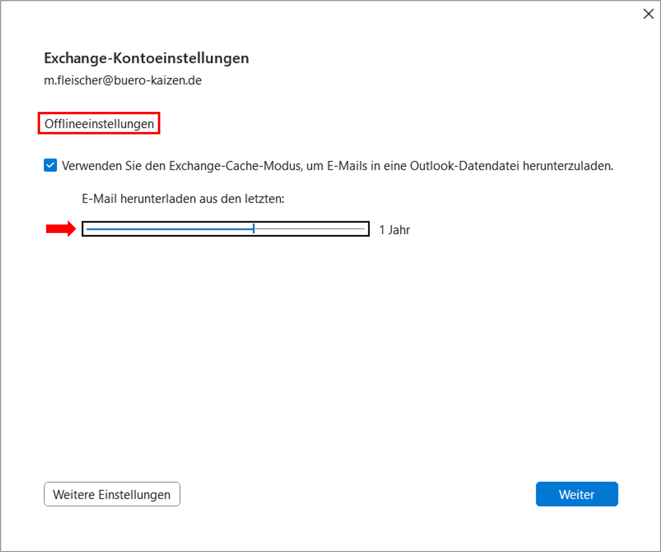 Outlook Offline-Modus