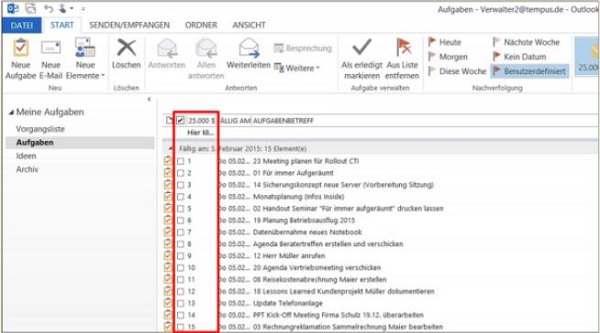 Outlook priorisieren Getting things done