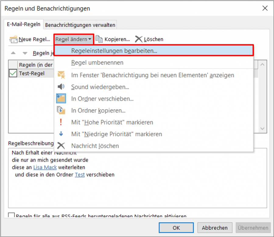 outlook-regel-aendern