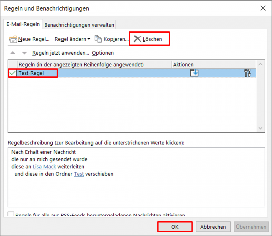 outlook-regel-loeschen