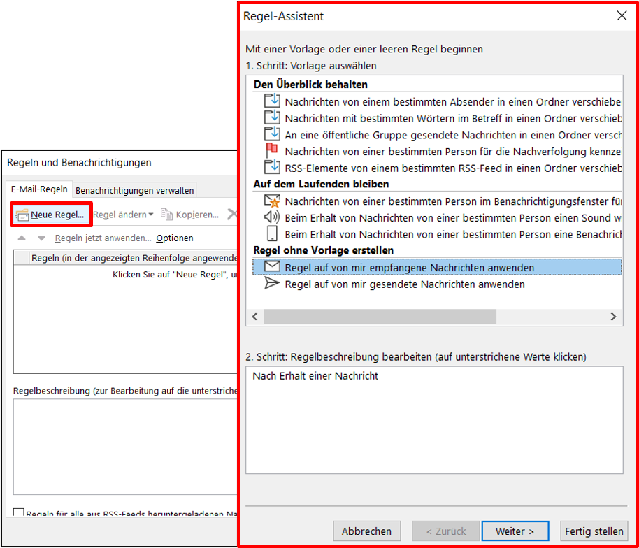 outlook mail weiterleiten html format