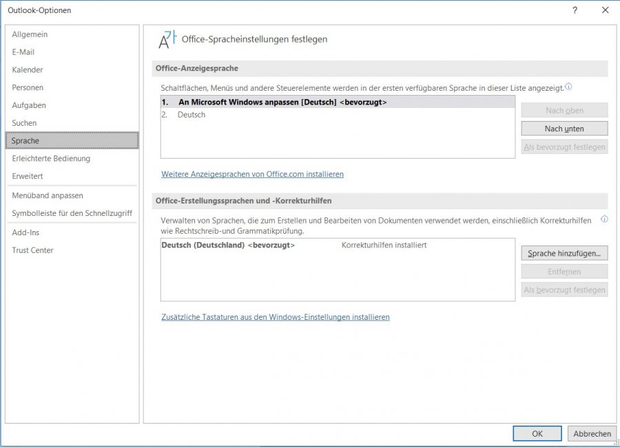 Outlook Sprache Andern Wie Funktioniert Das Buro Kaizen