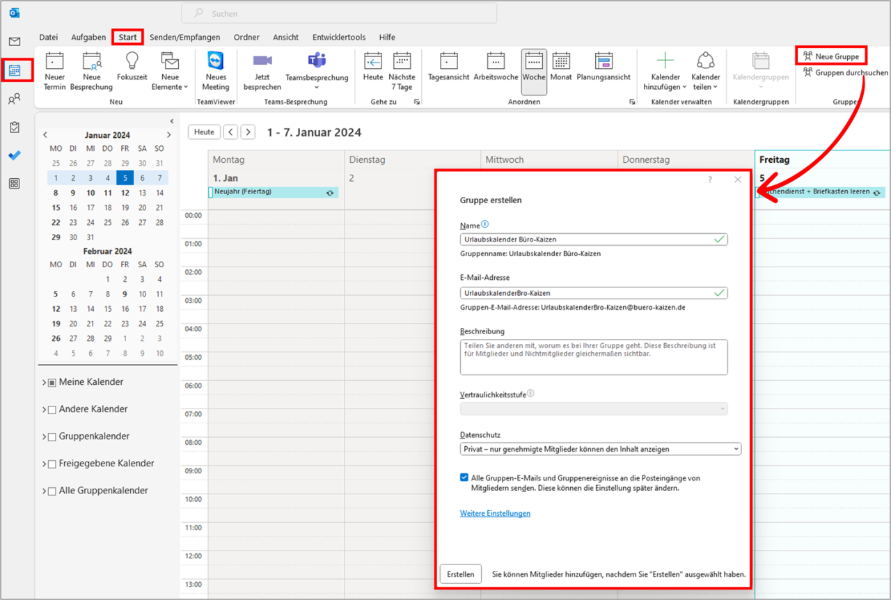 Outlook Urlaubskalender: Für die Urlaubsplanung im Team