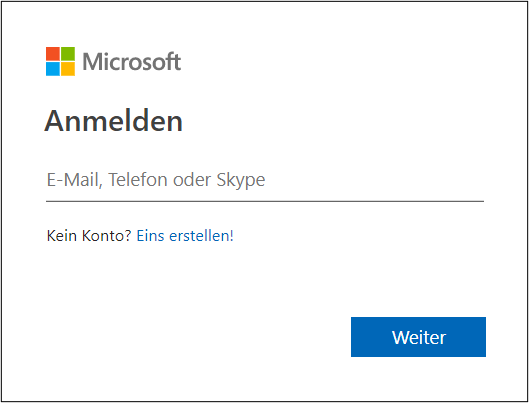 Loggen Sie sich ganz einfach in die Outlook Web App mit ihrem Unternehmensaccount ein.