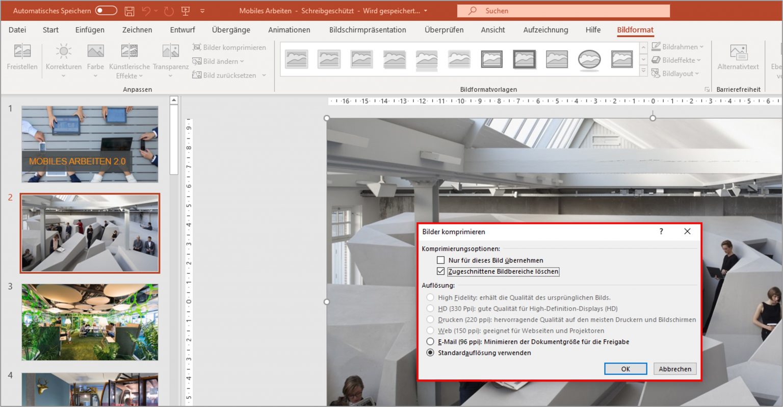 PowerPoint Dateien verkleinern/komprimieren (Anleitung)