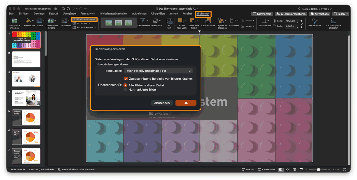 PowerPoint Dateien verkleinern Mac