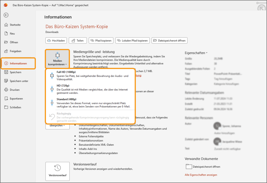 PowerPoint Dateien verkleinern