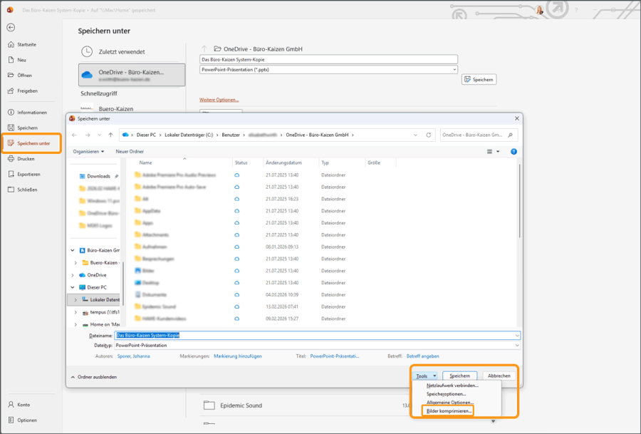 PowerPoint Dateien verkleinern