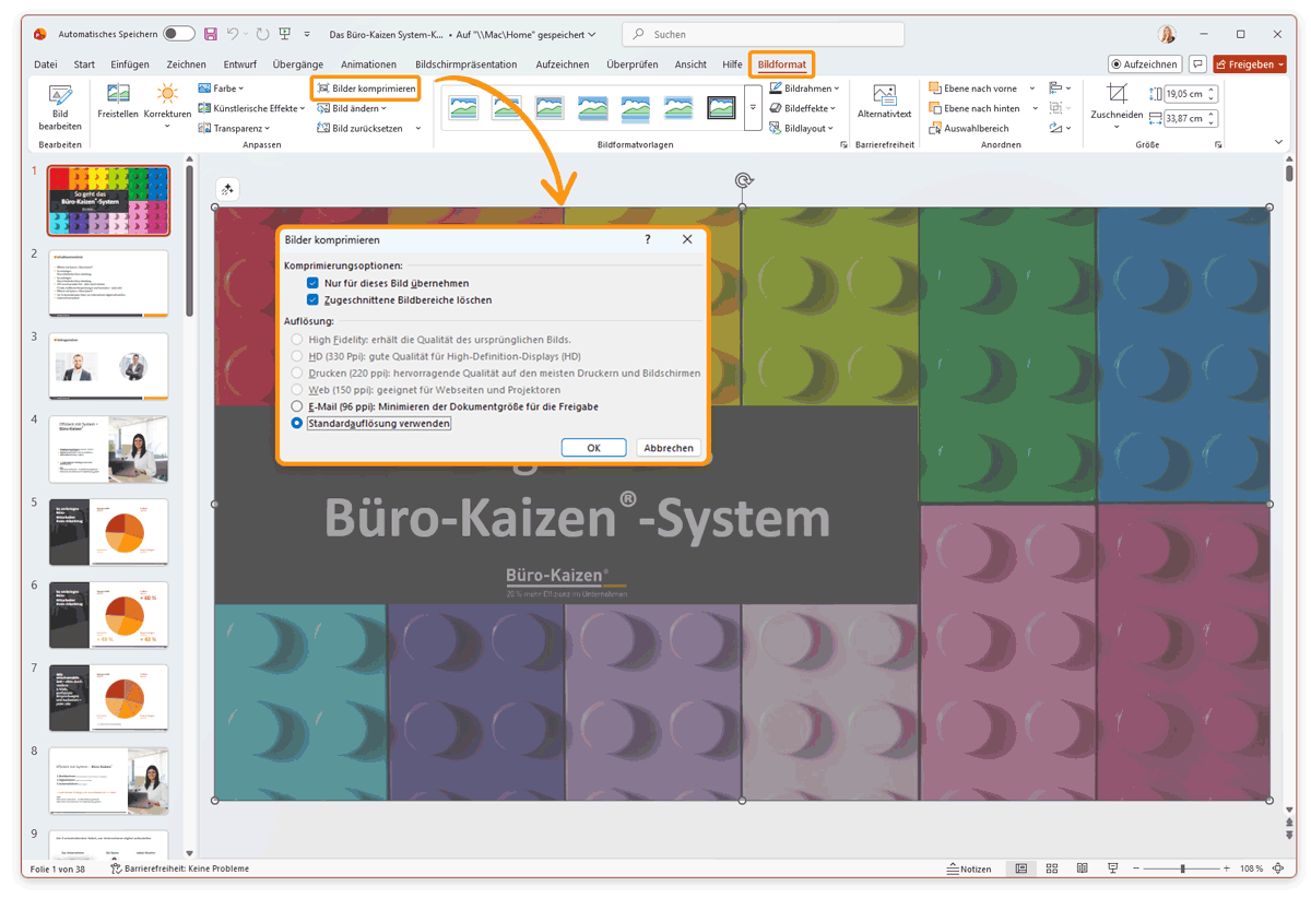 PowerPoint Datein verkleinern