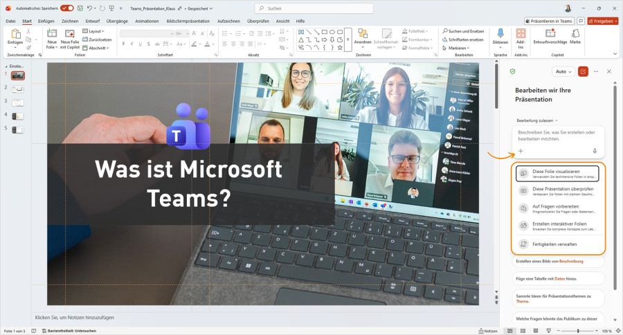 PowerPoint neue Funktionen Copilot