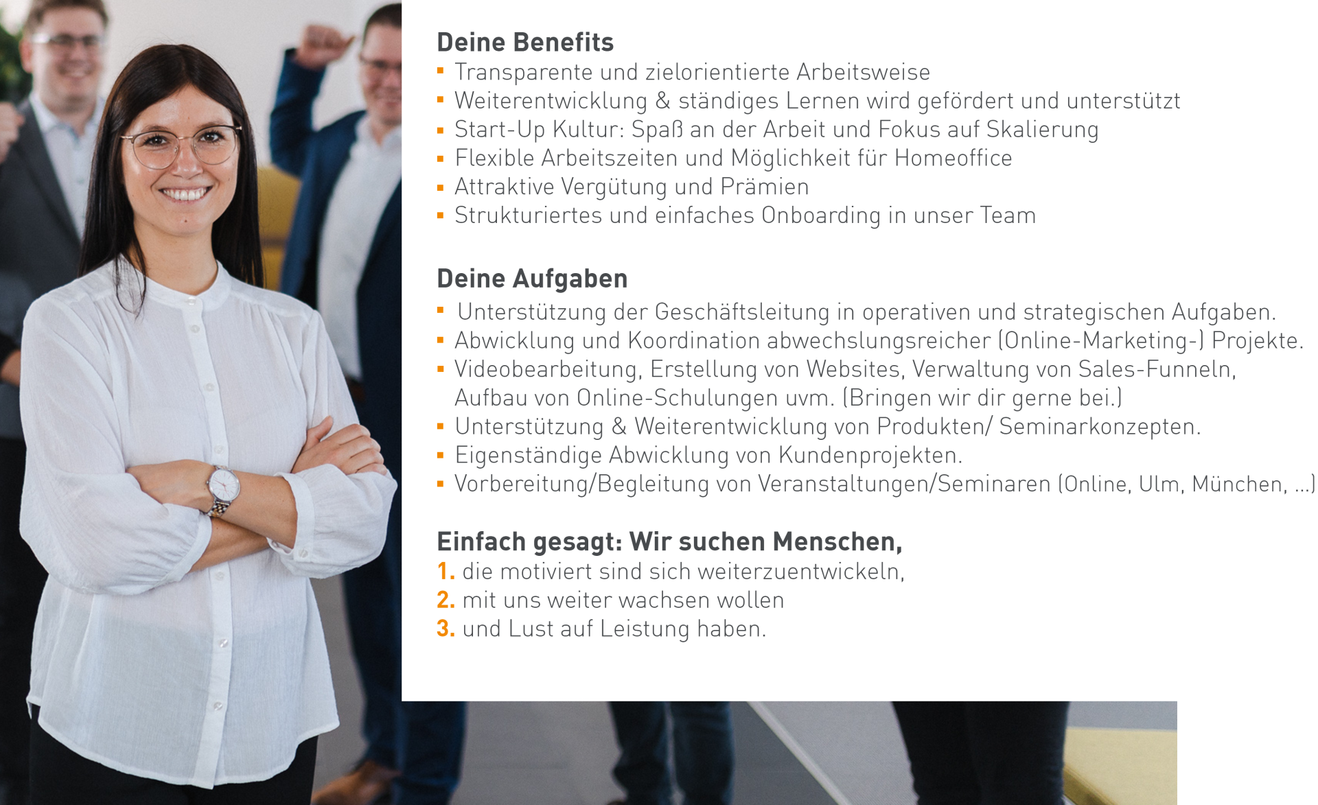 Stellenanzeigen Büro-Kaizen: Kommen Sie in unser Team!