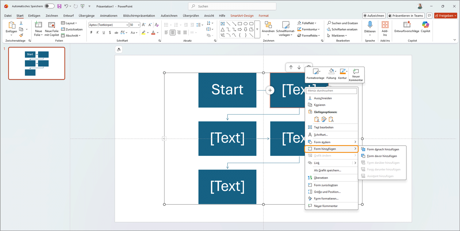 Prozesse darstellen PowerPoint bearbeiten
